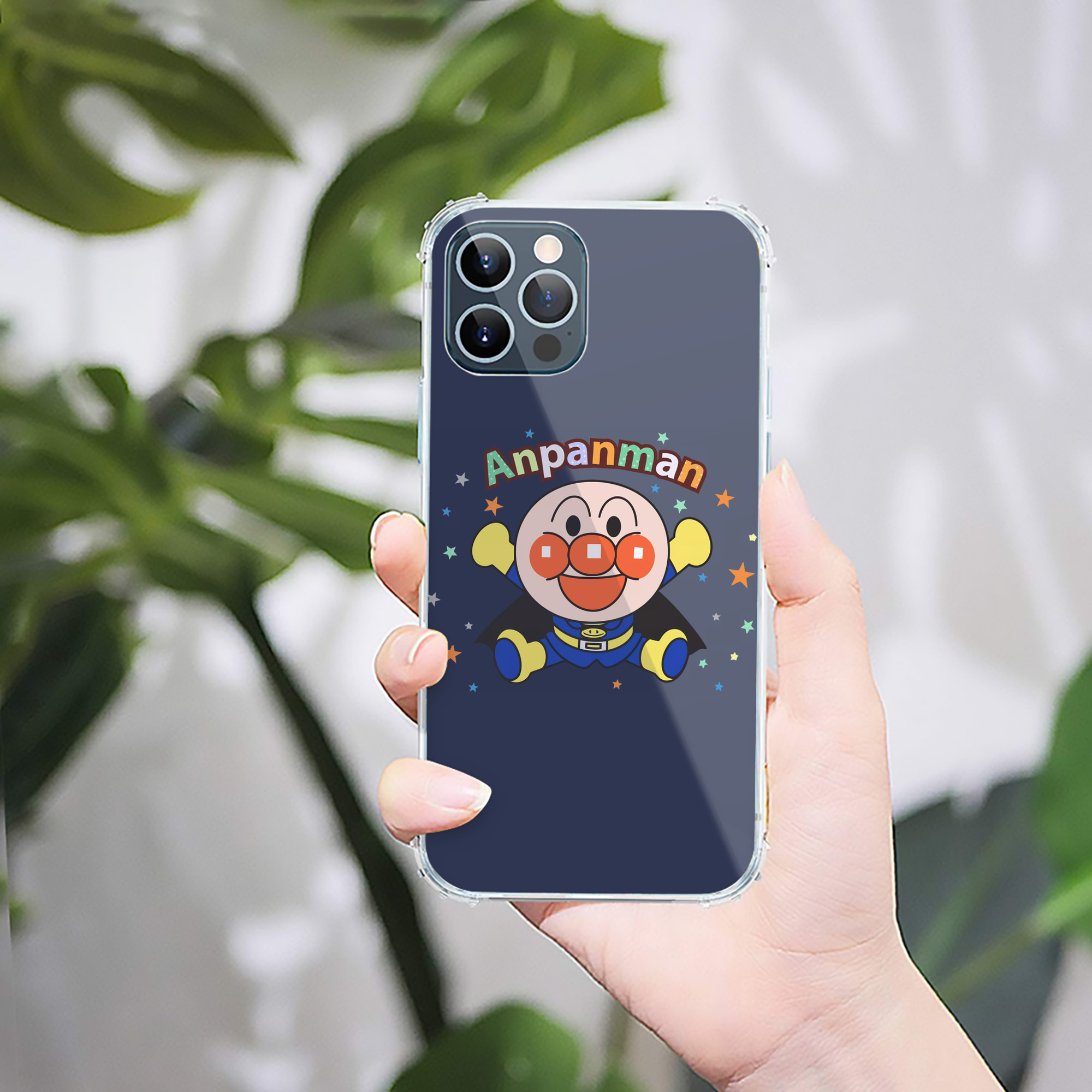 （画像用） アンパンマン Anpanman 【iPhone 12シリーズ対応】透明スマホケース（クリアソフトケース）